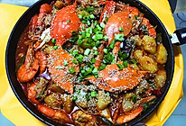 蟹肉煲的做法