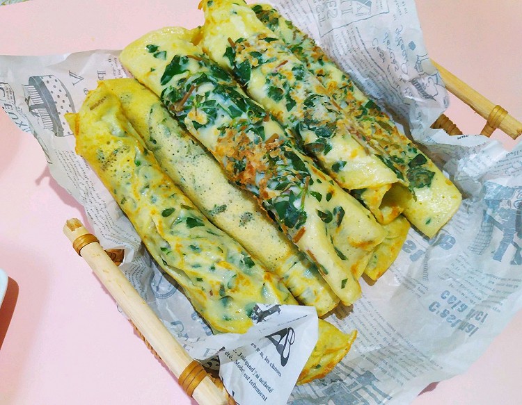 简单又好吃的野菜饼-马齿苋鸡蛋煎饼的做法