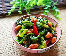 脆果仁拌菠菜的做法
