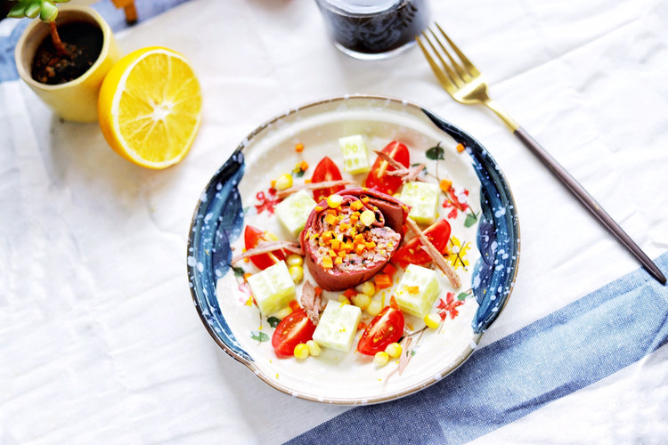 七夕浪漫拿手菜,橙香甜菜根牛肉糙米卷的做法