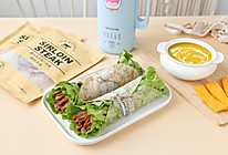 南瓜浓汤VS黑椒牛排全麦卷饼的做法