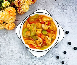 西红柿丝瓜烩油条#520，美食撩动TA的心！#的做法