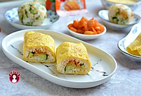 #童年不同样，美食有花样# 鸡蛋包饭卷的做法