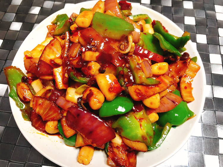 辣炒鱿鱼爪的做法