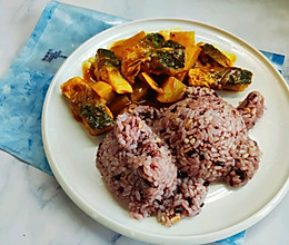 #挪威青花鱼健康新食尚#咖喱挪威青花鱼盖浇饭的做法