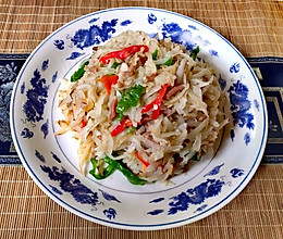 在家也能做的饭店同款——三彩天麻丝的做法