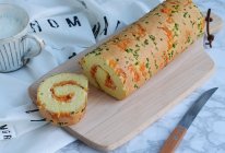 香葱肉松肥蛋糕卷～的做法