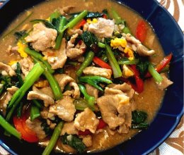 沙茶菜心小炒牛肉的做法