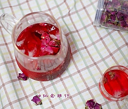 最适合夏天的冷泡茶--玫瑰花洛神花茶的做法