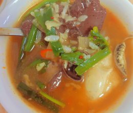 元气满满的血肠汤饭的做法