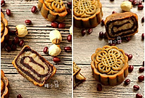 【斑纹豆沙莲蓉月饼】附：自制红豆沙+自制白莲蓉的做法