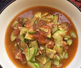 番茄炒西葫芦的做法