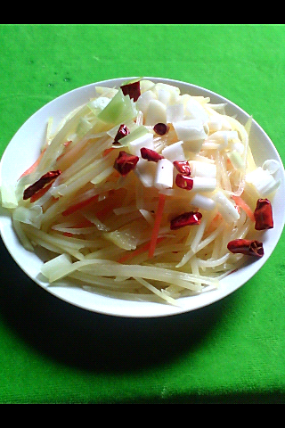 炝土豆丝的做法
