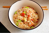 #李锦记X豆果 夏日轻食美味榜#虾仁菜心炒饭的做法