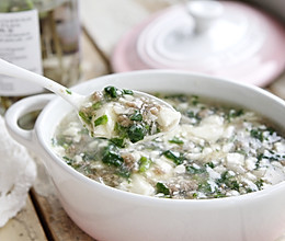 ★荠菜肉沫豆腐羹★的做法