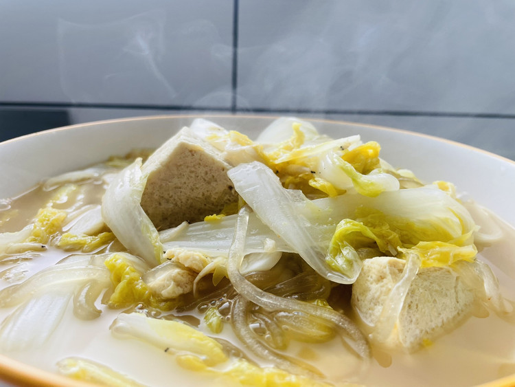 娃娃菜炖冻豆腐粉条（冬日暖胃菜）的做法