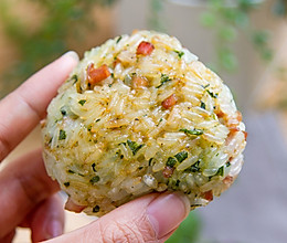 培根青菜烤饭团的做法