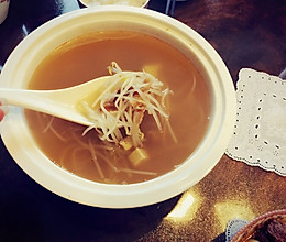 明太鱼丝干绿芽汤（简易版）的做法