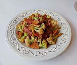 培根蒜蚝油菜花的做法