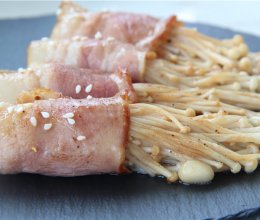 培根金针菇卷的做法