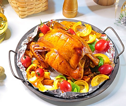 圣诞烤鸡-黄油蜂蜜香鸡的做法
