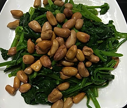 花生凉拌菠菜的做法