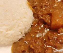辣咖喱肉沫定食的做法