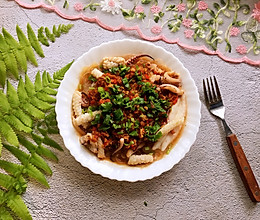 #肉食者联盟#蒜蓉粉丝蒸鱿鱼的做法