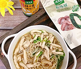 #夏日鲜味轻享健康#金针菇鸡丝面的做法