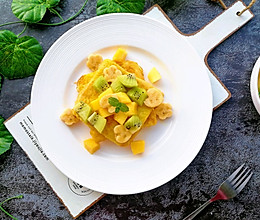 #春季减肥,边吃边瘦#水果西多士的做法