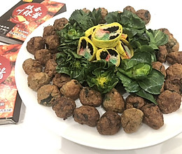 #做川菜用豪吉#肉丸蛋卷上海青摆盘的做法