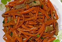胡萝卜丝炒肉的做法