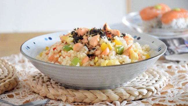 #挪威三文鱼#三文鱼炒饭的做法