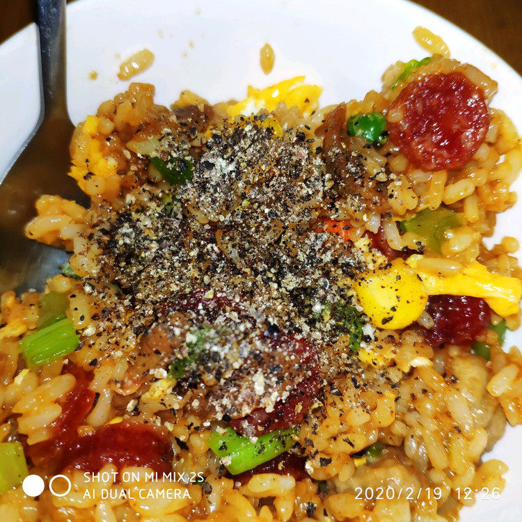 胡椒炒饭的做法