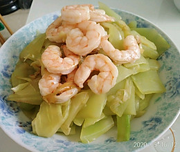 青笋炒虾仁的做法