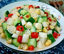 十分钟快手小菜  凉拌藕带黄瓜的做法