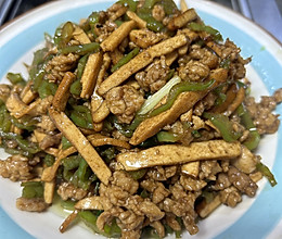 青椒香干肉丝的做法