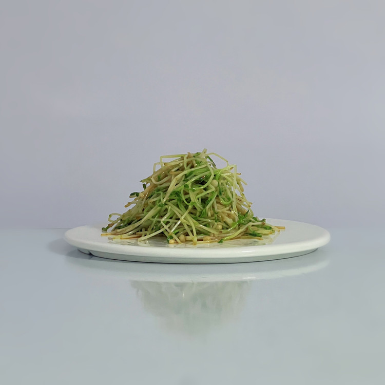 芝麻豌豆苗的做法