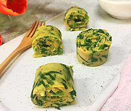 油麦菜虾皮鸡蛋饼的做法