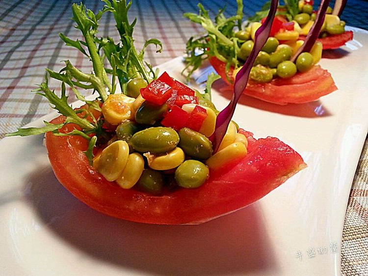 番茄杂菜塔的做法