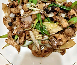 豆豉葱炒肉的做法