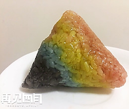 彩虹粽的做法