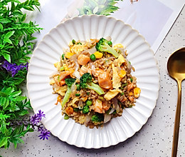 #秋天怎么吃#杂蔬鸡肉燕麦米炒饭的做法