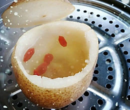 冰糖蒸雪花梨~止咳清肺的做法