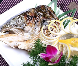 #我为奥运出食力#烤三文鱼头的做法
