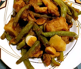 五花肉烩豆角的做法