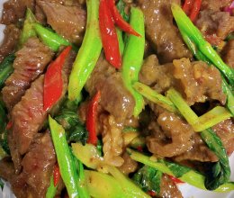 菜心牛肉的做法