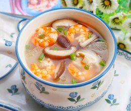 #中秋团圆食味#好喝不胖的冬瓜虾仁菌菇汤的做法
