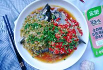 #名厨汁味，圆中秋美味#双色剁椒鱼头的做法