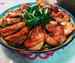 油焖可乐大虾的做法